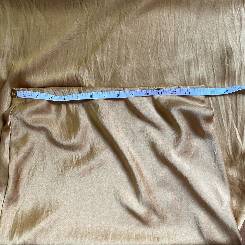 Banana Republic Gold Maxi Silk Skirt Size S - Picture 6 of 11